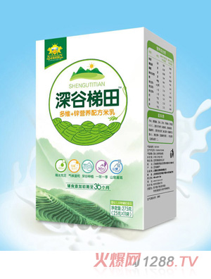金盾愛(ài)嬰深谷梯田益生菌-多維+鋅-維A+鐵-維D+鈣營(yíng)養配方米乳盒裝275g