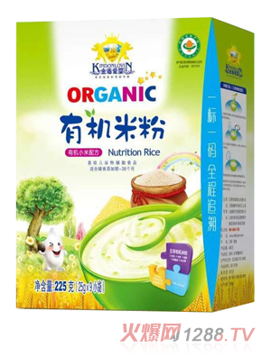 金盾愛(ài)嬰胡蘿卜蔬菜益生元鈣鐵鋅有機米粉盒裝225g