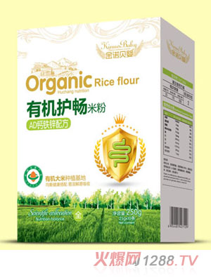 金諾貝嬰有機護暢米粉-AD鈣鐵鋅配方盒裝