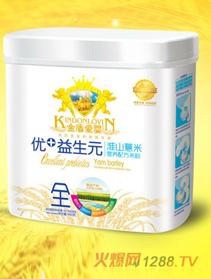 金盾愛(ài)嬰優(yōu)+益生元南瓜蔬菜多維護腸淮山薏米五谷雜糧山楂麥芽胡蘿卜米粉460g