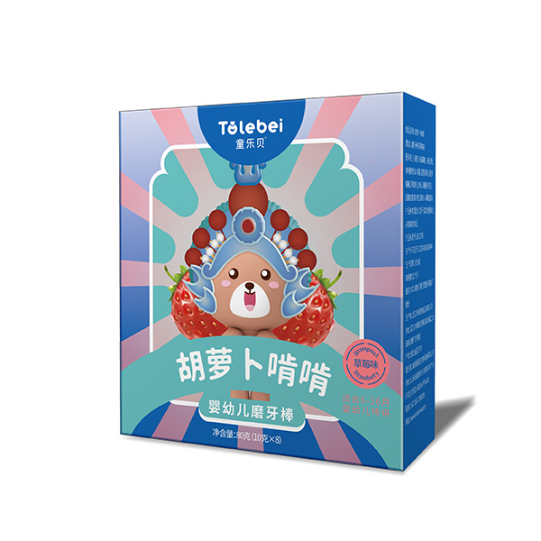 童樂貝胡蘿卜啃啃嬰幼兒磨牙棒-草莓味