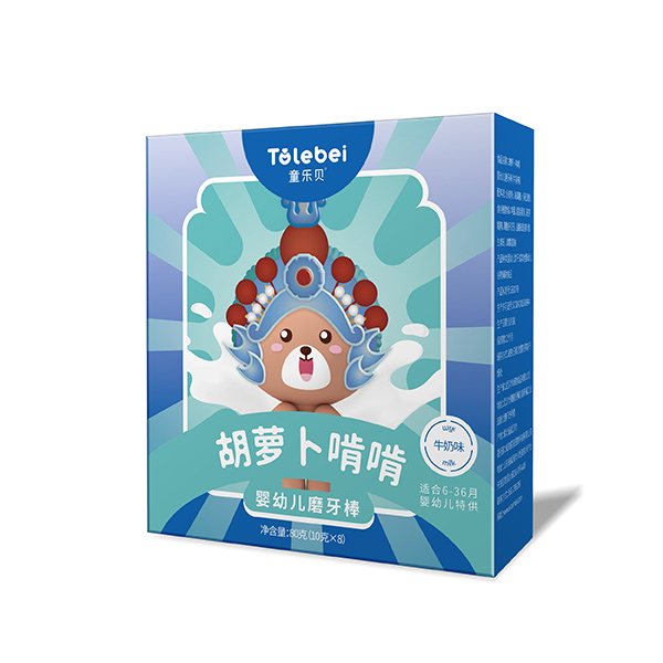  童樂貝胡蘿卜啃啃嬰幼兒磨牙棒-牛奶味