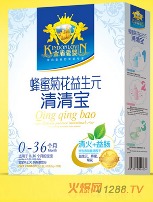金盾爱婴葛根护肠蜂蜜菊花益生元开胃消食婴儿健脾清清宝大盒