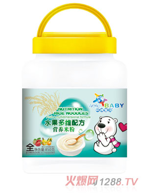 環(huán)球寶貝水果多維配方營(yíng)養米粉850克