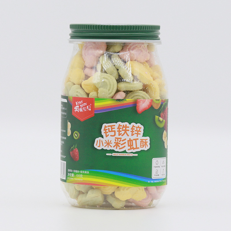  柯妮贝贝钙铁锌小米彩虹酥-香蕉味+草莓味+奇异果味