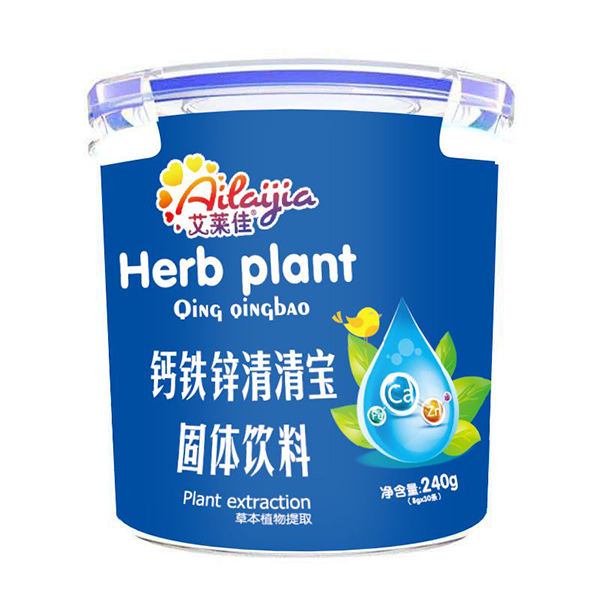  艾萊佳鈣鐵鋅清清寶固體飲料 樂扣桶裝