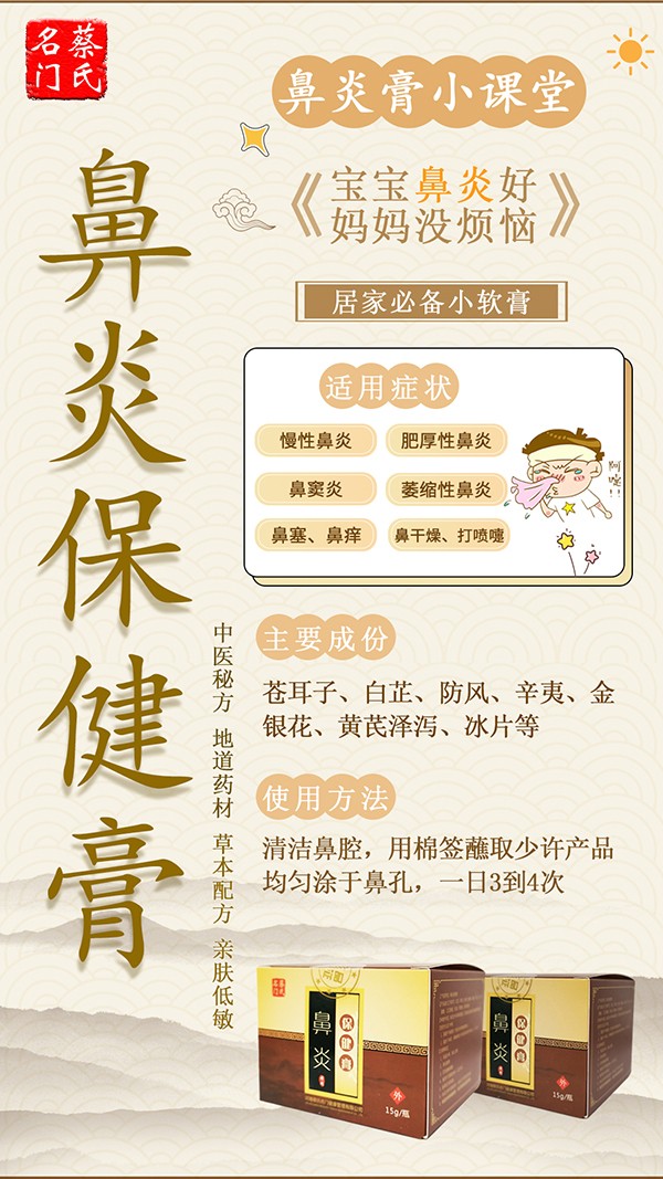  蔡氏名門鼻炎保健膏1