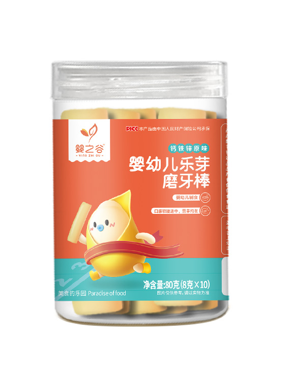  婴之谷乐芽磨牙棒-钙铁锌原味80克