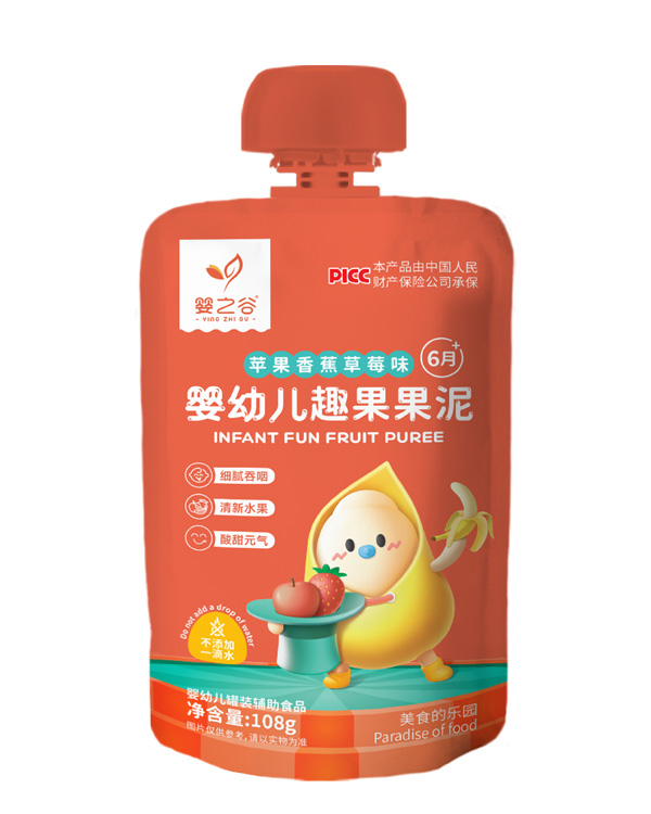  嬰之谷趣果果泥-蘋果香蕉草莓味