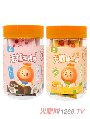 禾兜無(wú)糖棒棒糖椰子味瓶裝36g