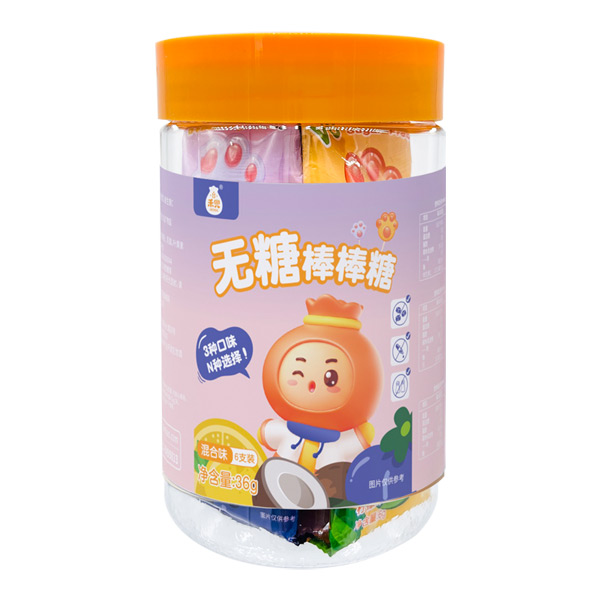 禾兜無糖棒棒糖混合味瓶裝36g