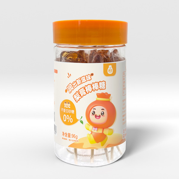 禾兜梨膏棒棒糖原味96g瓶裝