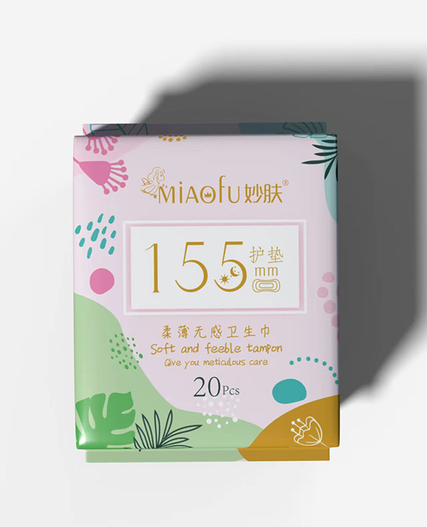  妙膚柔薄無(wú)感衛生巾-護墊155mm