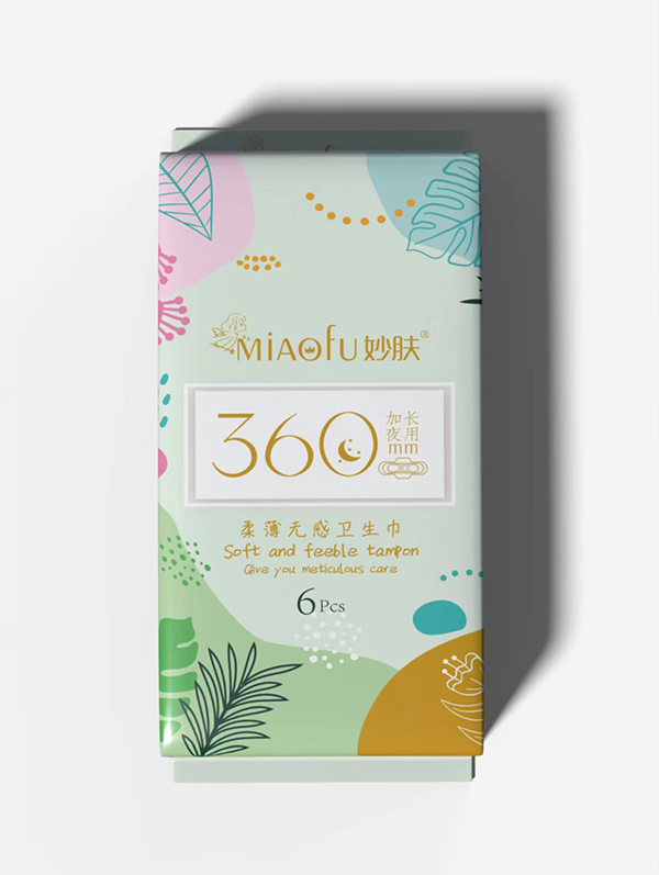  妙肤柔薄无感卫生巾-加长夜用360mm