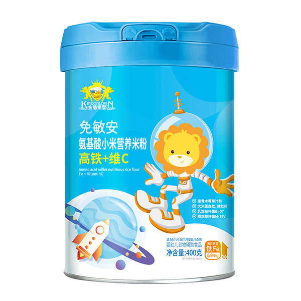 金盾愛(ài)嬰免敏安氨基酸小米營(yíng)養米粉 高鐵+維C