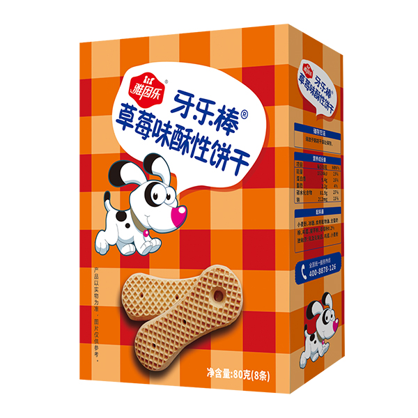 雅因樂(lè)牙樂(lè)棒草莓味酥性餅干