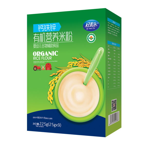  啟美樂有機(jī)營養(yǎng)米粉盒裝-鈣鐵鋅