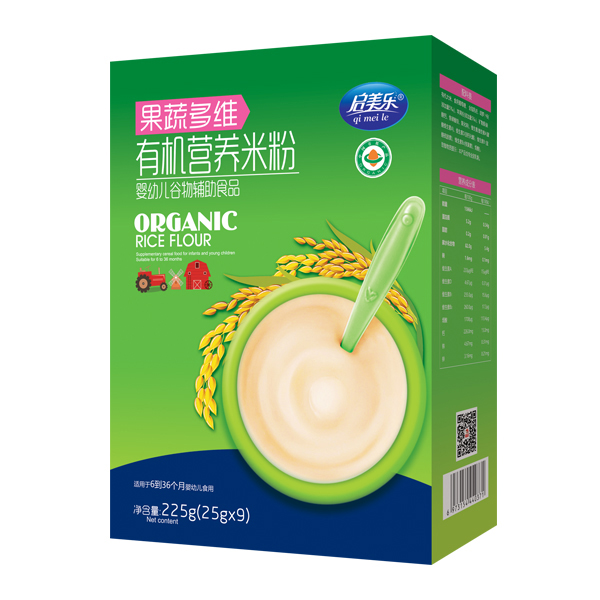  啟美樂有機(jī)營養(yǎng)米粉盒裝-果蔬多維