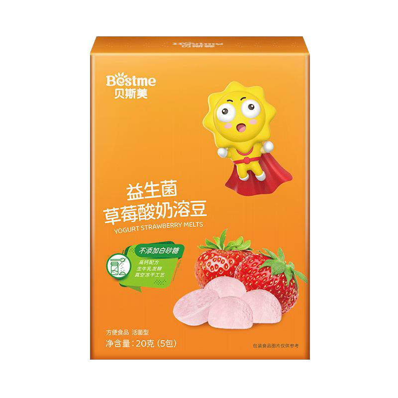   貝斯美益生菌草莓酸奶溶豆