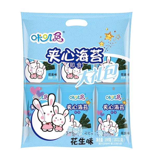  咔嘰兔夾心海苔袋裝 花生味