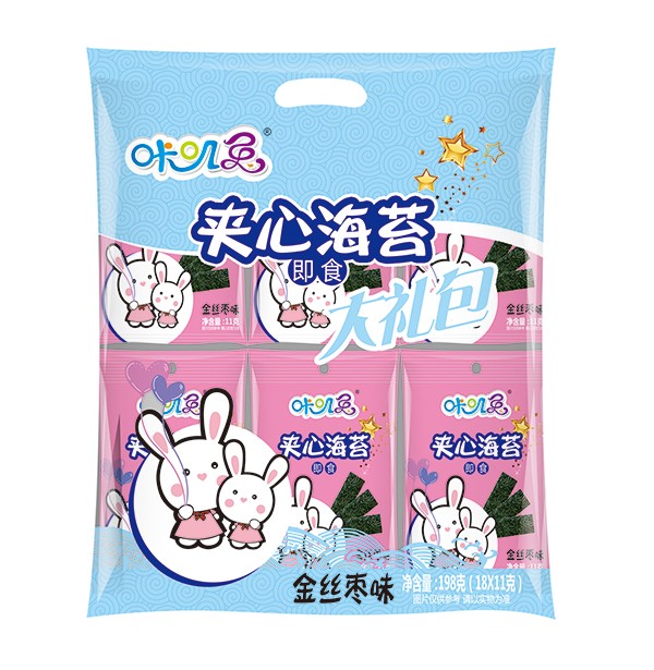  咔嘰兔夾心海苔袋裝 金絲棗味