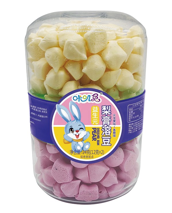  咔嘰兔益生元梨膏溶豆 火龍果味+香橙味