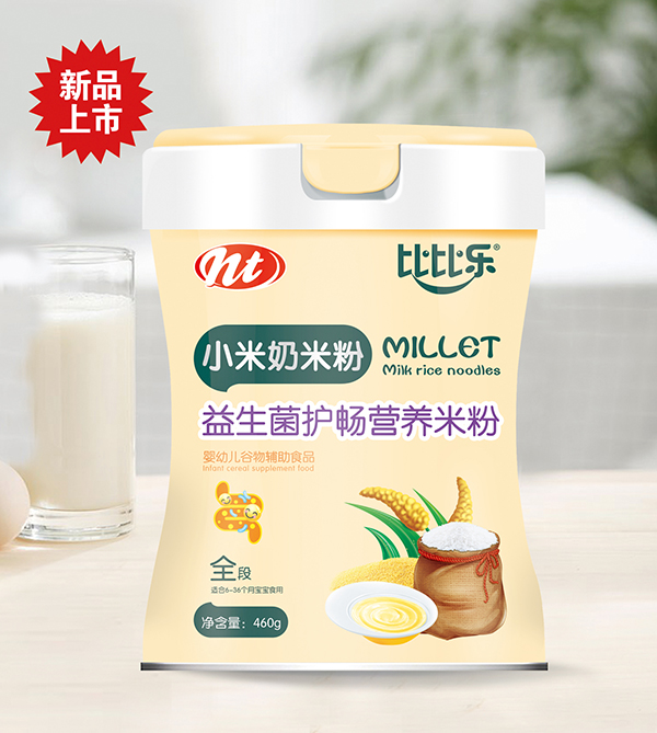  比比樂益生菌護暢小米奶米粉  聽裝