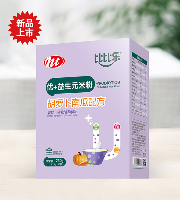  比比樂胡蘿卜南瓜優(yōu)+益生元米粉 盒裝