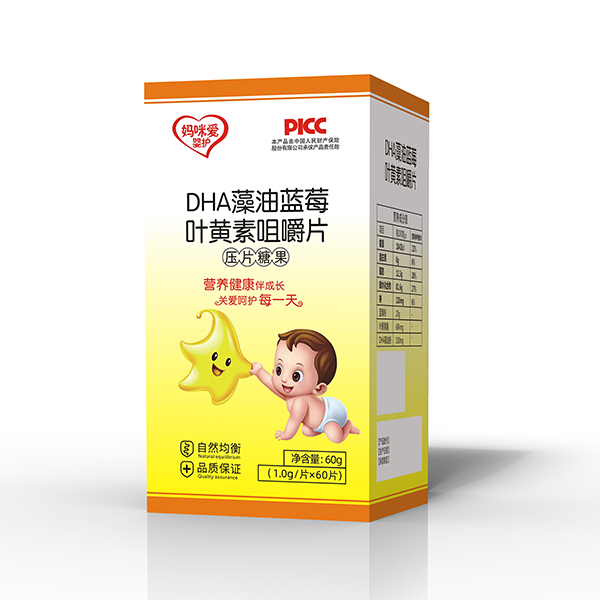  媽咪愛嬰護DHA藻油藍莓葉黃素咀嚼片