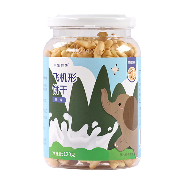  小象散步果蔬骨頭飛機(jī)形餅干-原味