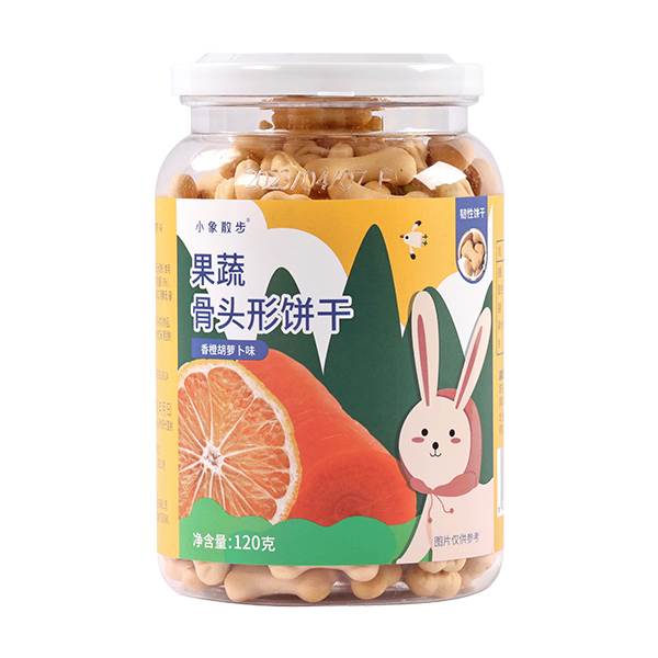  小象散步果蔬骨頭飛機(jī)形餅干-香橙胡蘿卜味