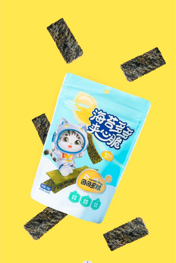  團(tuán)團(tuán)星球海苔多多夾心脆-黑芝麻夾心