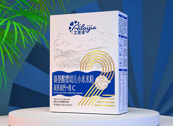  艾萊佳氨基酸嬰幼兒小米米粉 高鐵高鈣+維C 盒裝