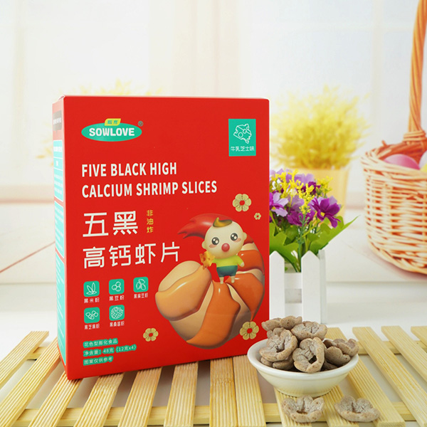  甄育五黑高鈣蝦片-牛乳芝士味