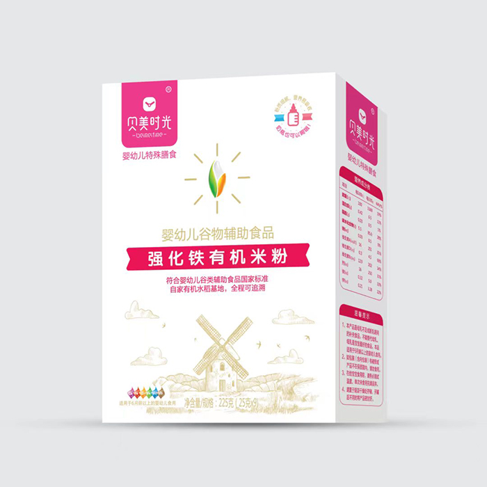  貝美時光強(qiáng)化鐵有機(jī)米粉盒裝