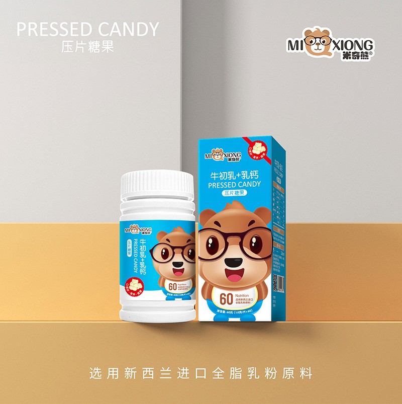  米奇熊牛初乳+乳钙压片糖果