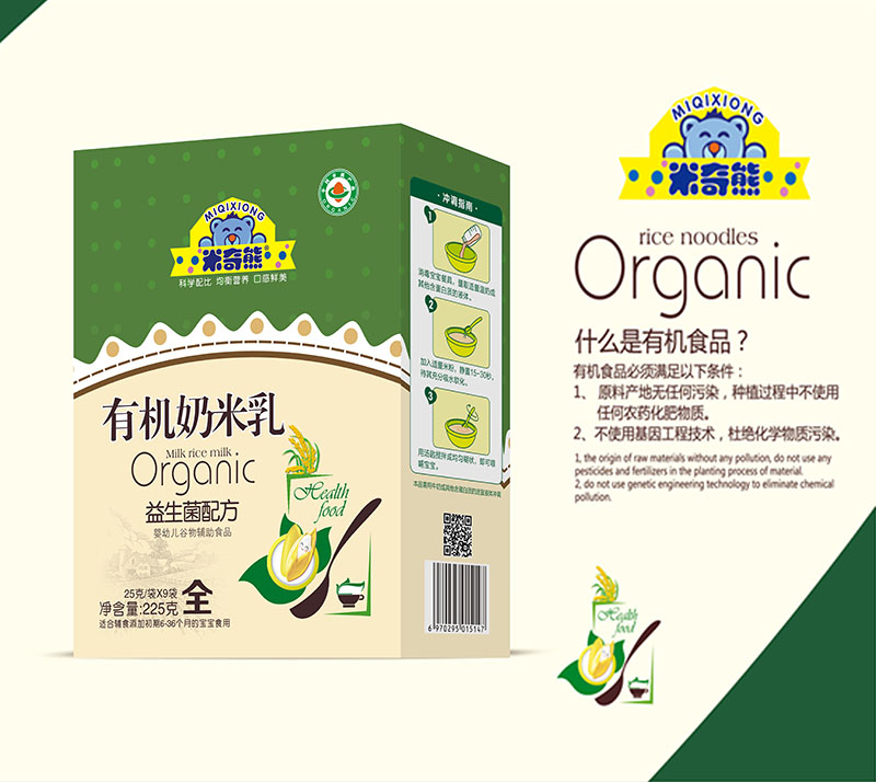  米奇熊有機奶米乳 益生菌配方 盒裝