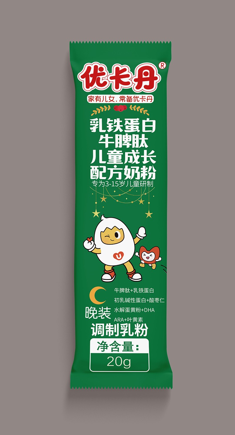  優(yōu)卡丹乳鐵蛋白牛脾肽兒童成長(cháng)配方奶粉 晚裝