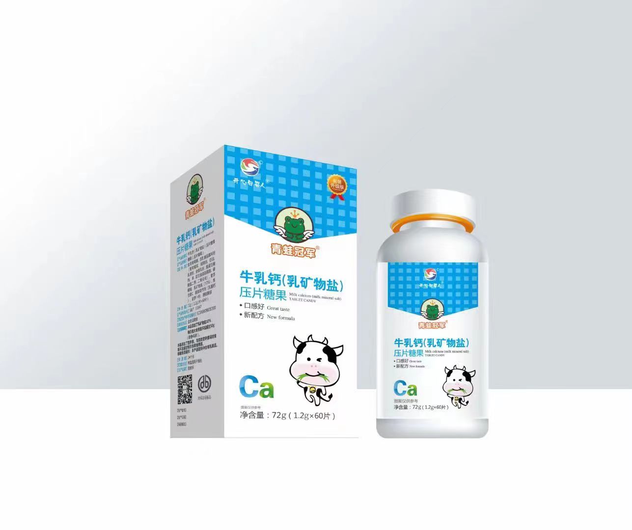  青蛙冠軍牛乳鈣(乳礦物鹽)壓片糖果