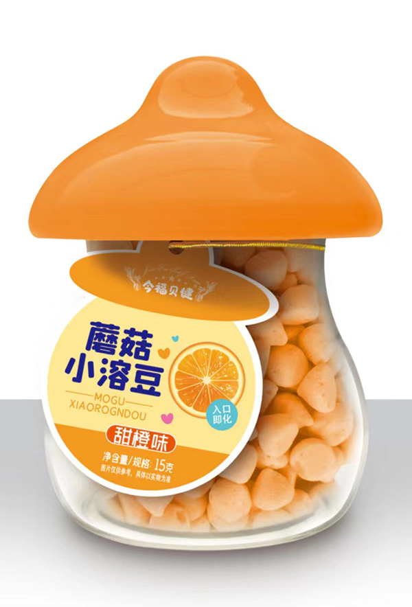  今福貝健蘑菇小溶豆-甜橙味