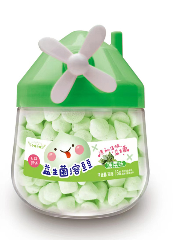  今福貝健風車型益生菌溶豆豆-菠菜味