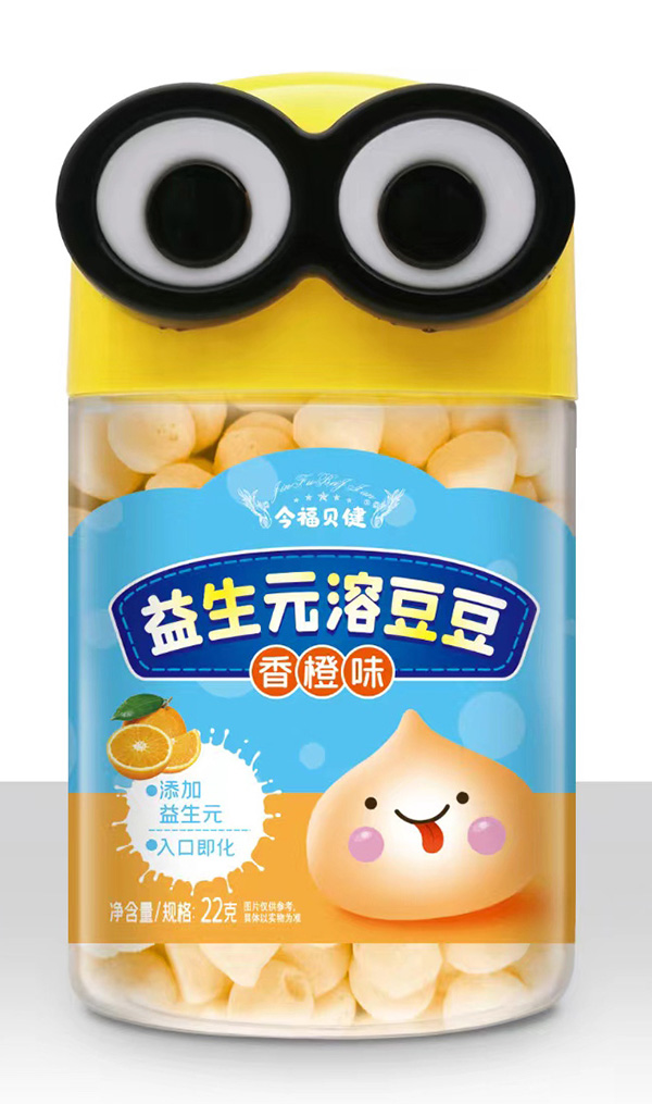  今福貝健大眼型益生菌溶豆豆-香橙味