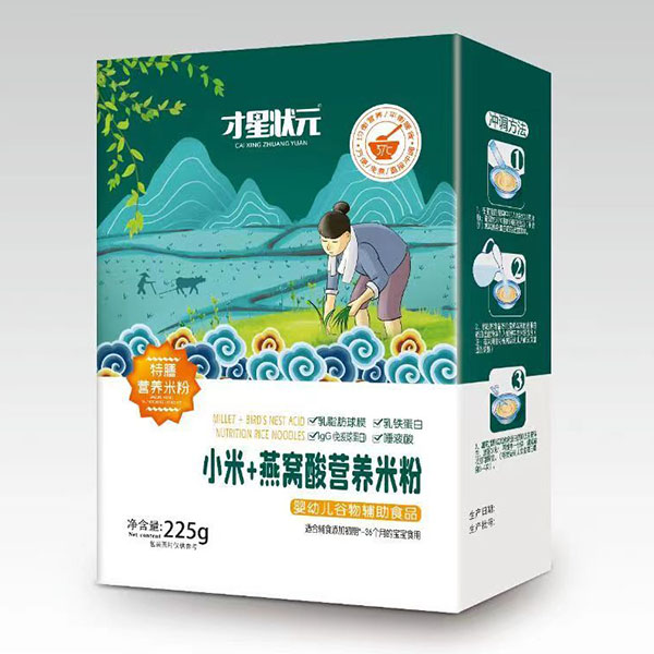  才星狀元特膳營養(yǎng)米粉-小米+燕窩酸盒裝