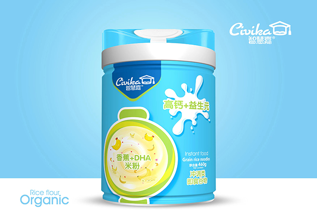  智慧嘉高鈣+益生元（香蕉+DHA）米粉