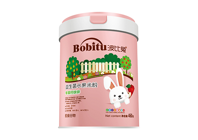  波比兔益生菌水果米粉 蘋果鈣鐵鋅
