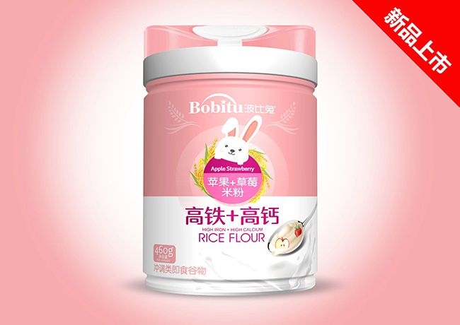  波比兔高鐵+高鈣（蘋果+草莓）米粉