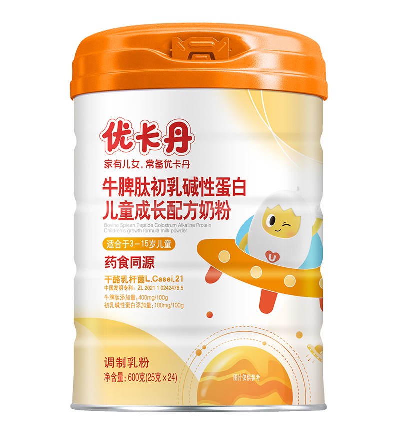 優(yōu)卡丹牛脾肽初乳堿性蛋白兒童成長(zhǎng)配方奶粉