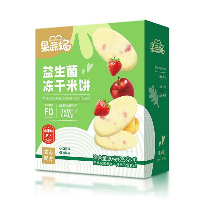  果蔬妃益生菌凍干米餅 水果味