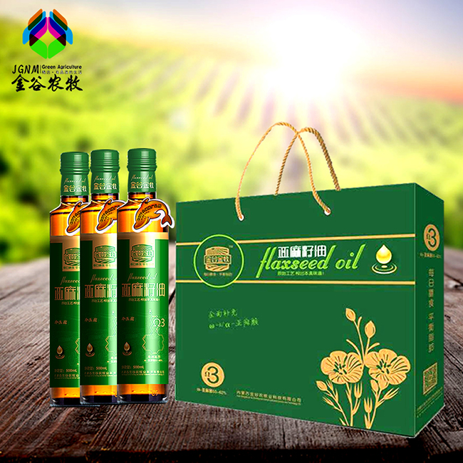 金谷农牧冷榨亚麻籽油礼盒10瓶装.jpg 金谷农牧冷榨亚麻籽油礼盒10瓶装.jpg