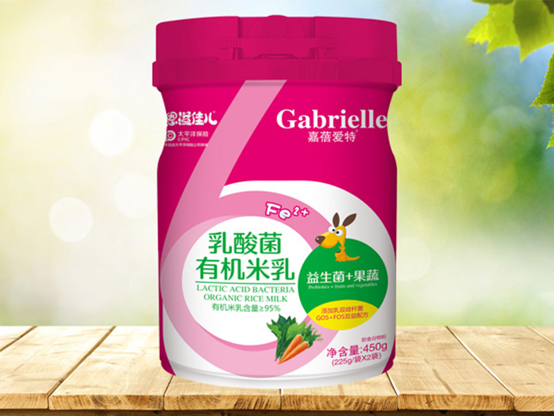  嘉蓓愛(ài)特恩溢佳兒乳酸菌有機(jī)米乳 益生菌+果蔬